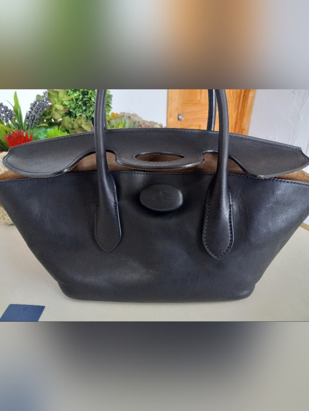 Polo Ralph Lauren, 2024 Bellport Satchel, Black Calf Leather - Picture 11 of 16